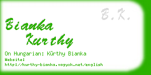 bianka kurthy business card