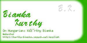 bianka kurthy business card